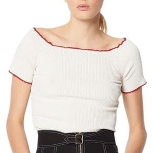 Sandro Paris Cream Ouma short sleeve top